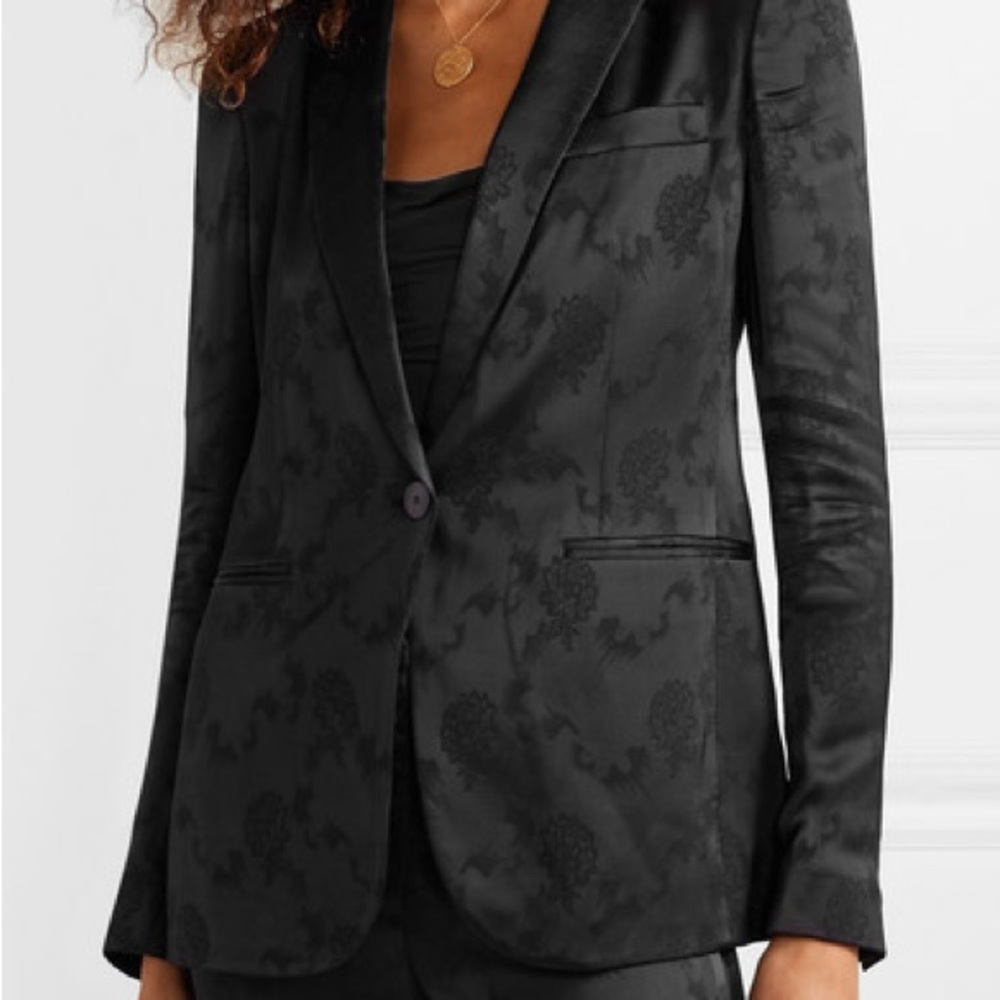 NWOT Theory Grinson Satin Jacquard Blazer, size 2